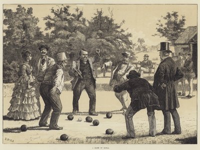 Een spelletje bowls door J.M.L. Ralston