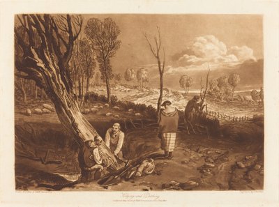 Heggen en Slootgraven, gepubliceerd 1812 door Joseph Mallord William Turner