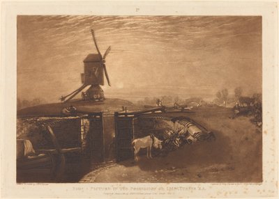 Windmolen en sluis door Joseph Mallord William Turner