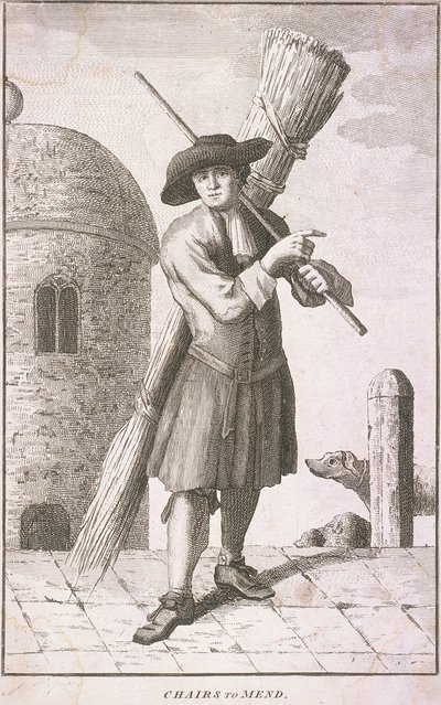 Stoelen te Repareren, Kreten van Londen, c1750 door JM