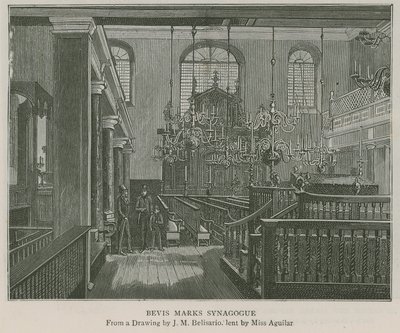Bevis Marks Synagoge door J.M. Belisario