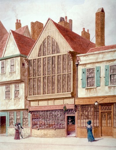 Uitzicht op Trinity Hall, Aldersgate Street, City of London, 1780 door JT Wilson