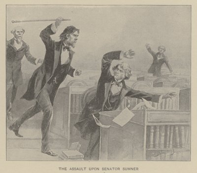 De aanval op senator Sumner door J. (after) Steeple Davis