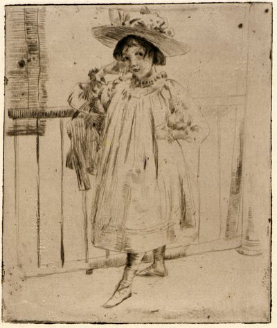 Op de veranda door J. Alden Weir