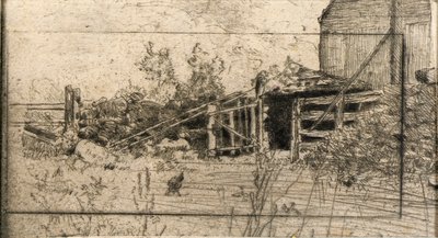 De Webb boerderij door J. Alden Weir
