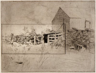 De Webb boerderij door J. Alden Weir