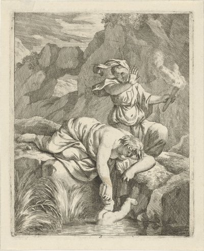 Thetis dompelt Achilles onder in de Styx door J. Alexander Janssens