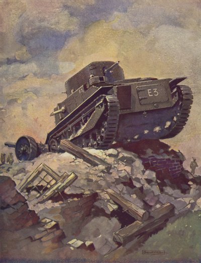 Een tank door J. Allen Shuffrey