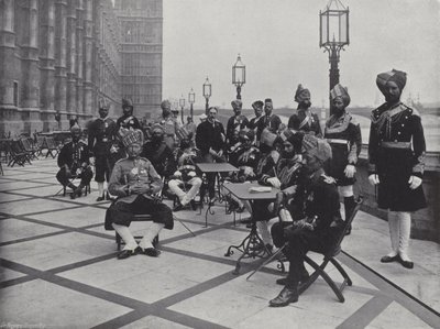 Indiase Vertegenwoordigers bij de Kroning van Koning Edward door J. Benjamin Stone