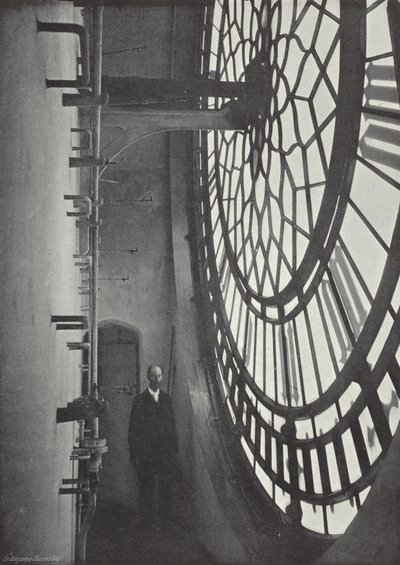 Binnenaanzicht van de Wijzerplaat van Big Ben door J. Benjamin Stone
