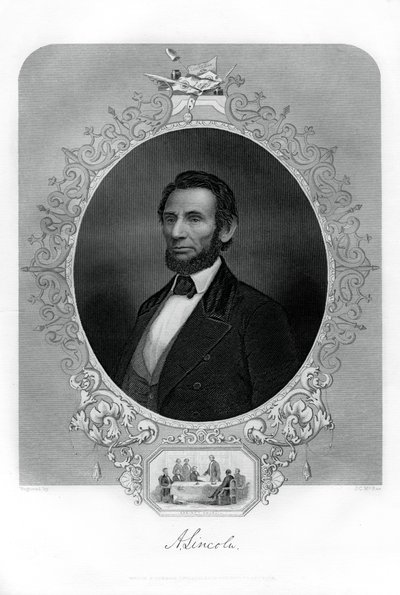 President Abraham Lincoln, Amerikaanse politicus, 1862-1867 door J. C. McRae