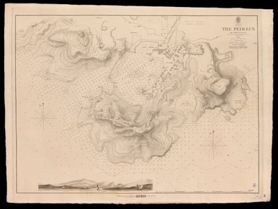 Griekenland, de Peiraeus of Port Drako onderzocht door Commandant Thomas Graves, H.M.S. Beacon 1840 door J. & C. Walker