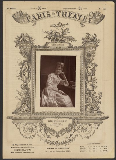 Theater Parijs: Clementine Schmidt door J. Émile Tourtin