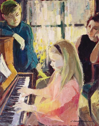 Aan de piano door J. Gard Urbanek