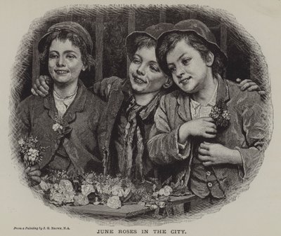 Juni Rozen in de Stad (gravure) door J. Gillis Brown