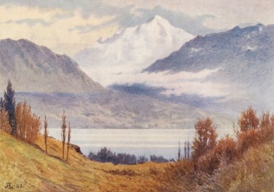 Mont Blanc vanaf Morges door J. Hardwicke Lewis