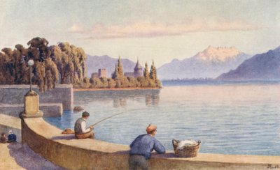 De Dents du Midi en La Tour vanuit "Entre deux Villes" door J. Hardwicke Lewis