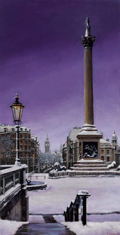 Lord Nelson onder sneeuw, 2000 (olieverfschilderij) door J Hugh L Beattie