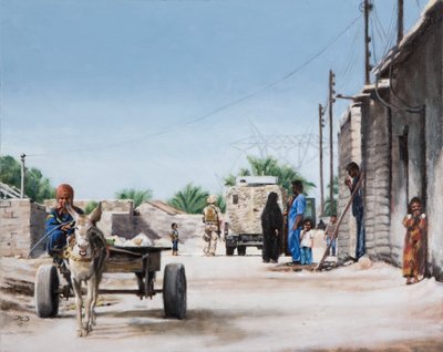 THE DONKEY, 2008 (olieverfschilderij) door J Hugh L Beattie