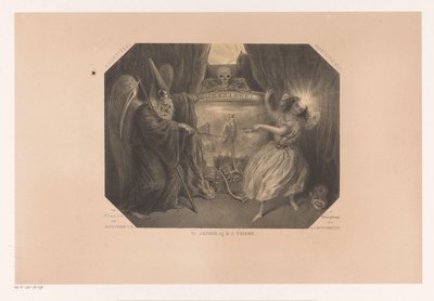 Allegorische voorstelling over de tijd door J. J. Hoffmeister