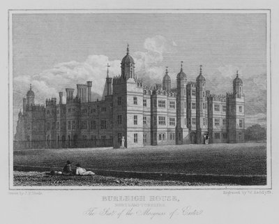 Burleigh Huis, Northamptonshire, De Zetel van de Markies van Exeter door John Preston Neale