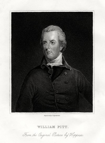 William Pitt de Jongere, Britse staatsman, 19e eeuw door J. Posselwhite