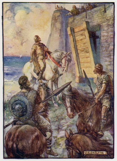 Zie je dat kleine zeil op zee? Daar is Macduff door J. R. Skelton