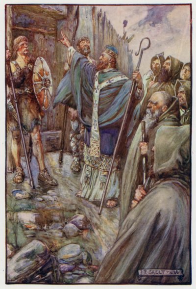 St. Columba maakte het teken van het Kruis, en de grote poorten gingen wijd open door J. R. Skelton