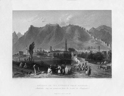 Antiochië, op de benadering van Suadeah, Turkije, 1841 door J. Redaway