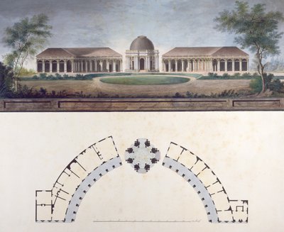 De Tempel van de Zon bij de Bayreuth Hermitage c.1780 door J. Saher