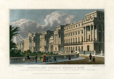 Cumberland Terrace, Regents Park, Londen, 1827 door J. Tingle