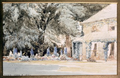 Darwins huis, "Down House, Kent". door J. Wedgwood