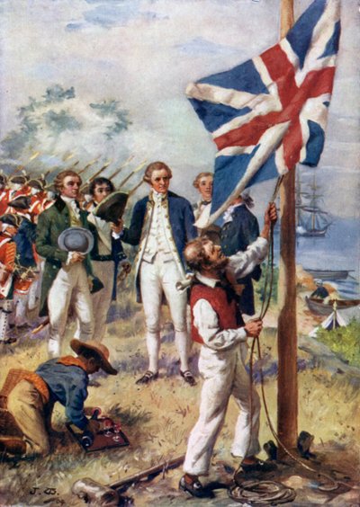 Ik nam nu bezit in naam van Zijne Majesteit Koning George III onder de naam Nieuw-Zuid-Wales door J. Williamson