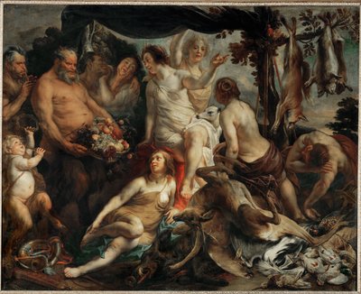 Le repos de Diane chasseresse - Diana rust uit na de jacht ... door Jacob (studio of) Jordaens