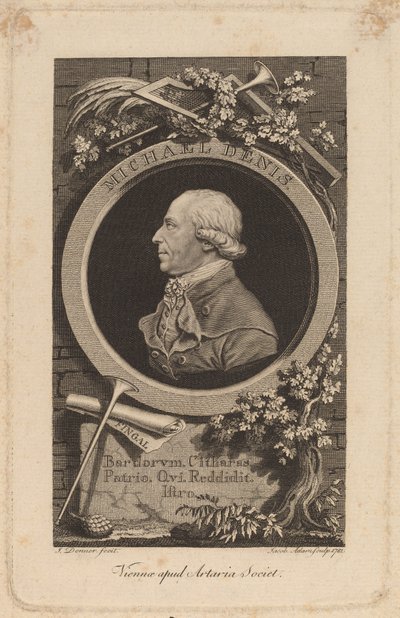 Johann-Michael Denis door Jacob Adam after Johann Donner