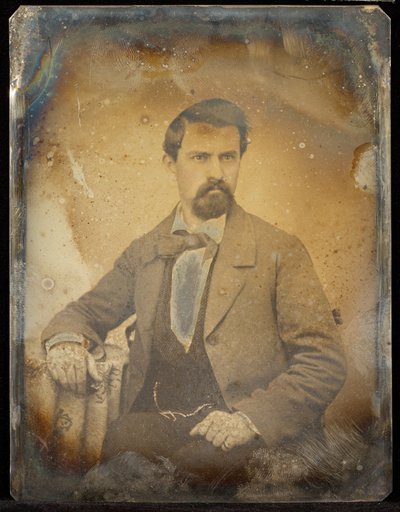 [Portret van een zittende man met een baard van Van Dyke]. door Jacob Byerly
