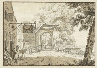Herberg voor een brug door Jacob  Cats