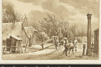 Landschap met opstekende storm door Jacob  Cats