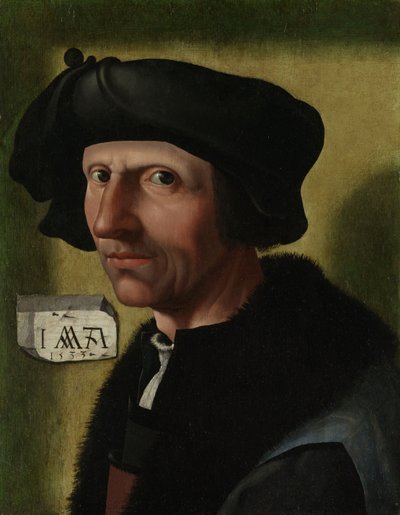 Portret van Jacob Cornelisz van Oostsanen, c.1533 door Jacob Cornelisz van Oostsanen