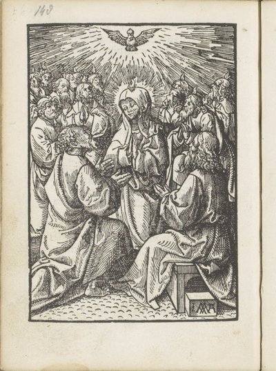 Uitstorting van de Heilige Geest door Jacob Cornelisz van Oostsanen
