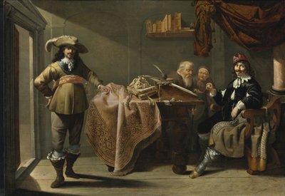 Liefdadigheid in een Notariskantoor door Jacob Duck