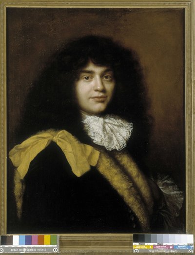 Portret van een man, zegt dat de man een gele band heeft door Jacob Ferdinand Voet