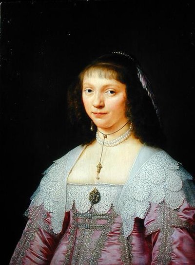 Portret van een jonge vrouw door Jacob Fransz van der Merck