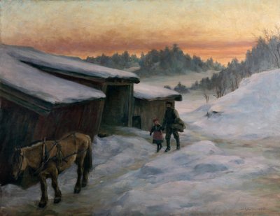 Van een boerderij bij Lysaker door Jacob Gloersen