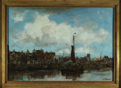Een uitzicht op Amsterdam door Jacob Henricus or Hendricus Maris