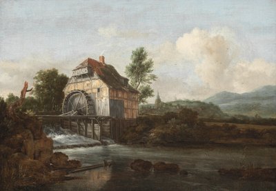 Landschap met een watermolen, ca. 1680 door Jacob van Ruisdael