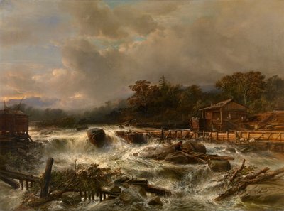 Dutch: Waterval in Noorwegen Waterfall in Norway door Jacob Jacobs