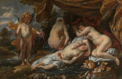 Cupido en Psyche door Jacob Jordaens