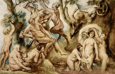 Diana badend door Jacob Jordaens