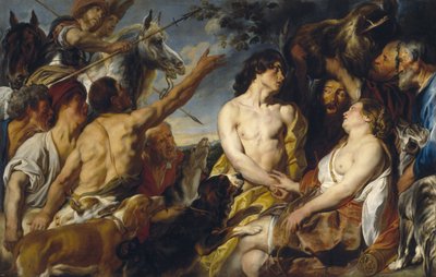 Meleager en Atalanta door Jacob Jordaens